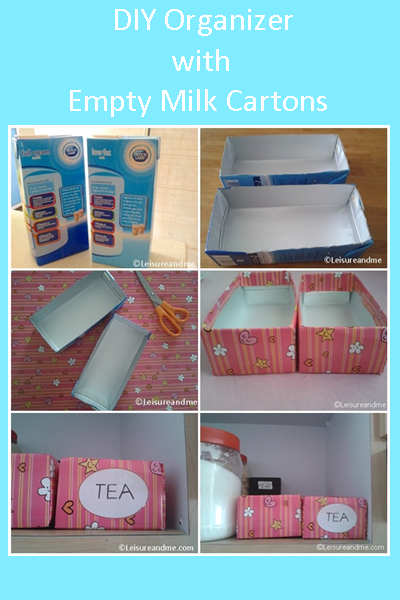 Repurposed Milk Cartons as Pantry Organizers