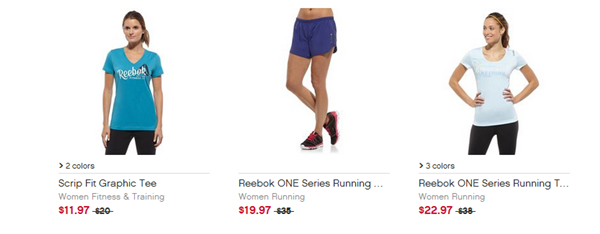  Save up to 50% at Reebok.com plus Free Shipping