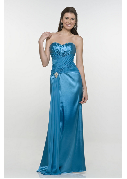 Engaging Waist With Ruffle Sweetheart Neckline Beads Working Dazzling Broach Lace Up Evening Dress