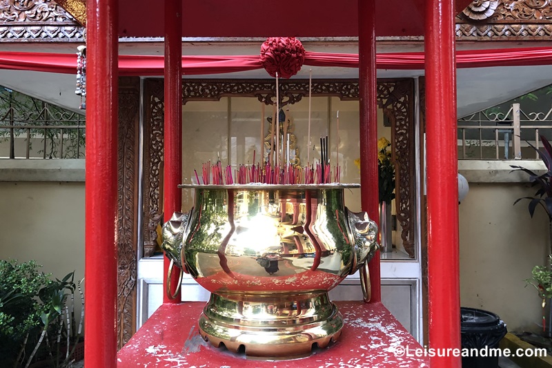 Insence pot at Burmese Buddhist Temple Singapore