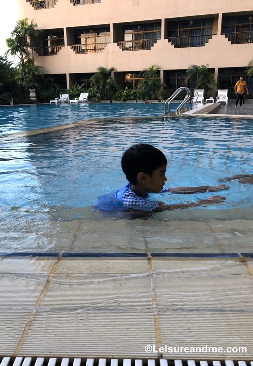 Swimming at Harmoni Hotel-Batam