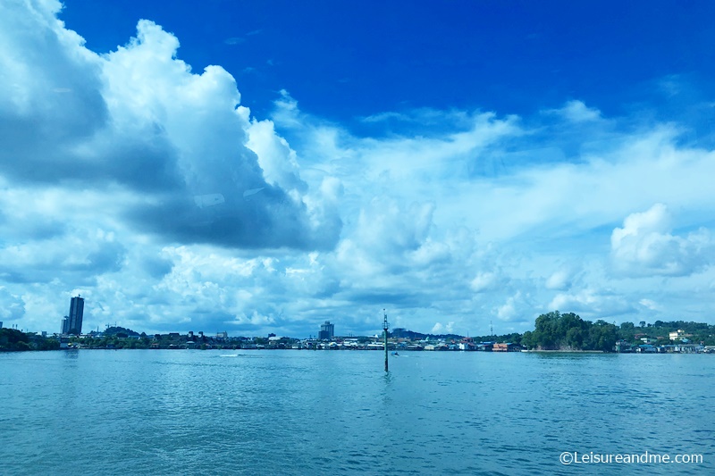 Views of Batam Island, Indonesia from the ocean